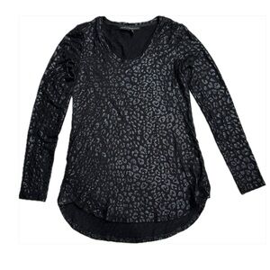 White House Black Market leopard print top